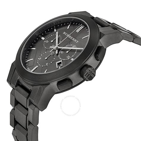 bu9354 burberry watch|Burberry Chronograph Dark Grey Dial Black Ion .